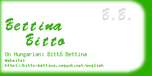 bettina bitto business card